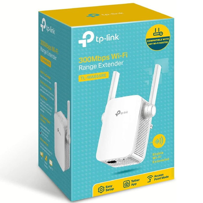 TP-Link TL-WA855RE Extensor de Cobertura Wi-Fi 300 Mbps Blanco